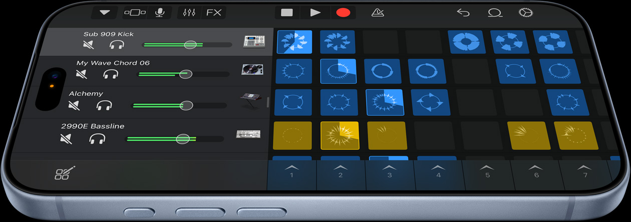 iPhone 18 Pro 上的音乐创作界面